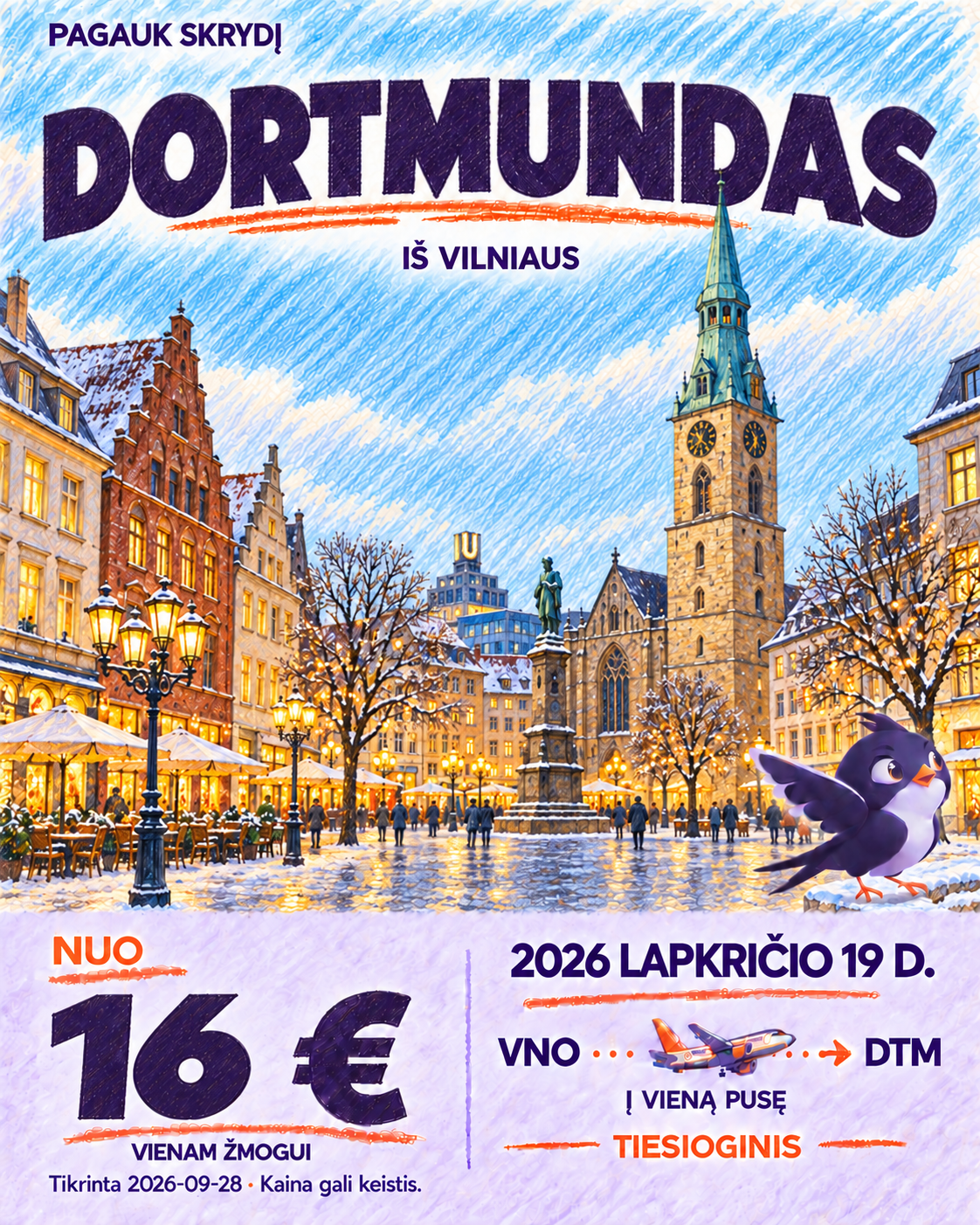 Dortmundas, nuo 16 € į vieną pusę