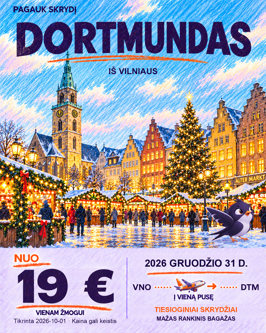 Dortmundas, nuo 19 € į vieną pusę